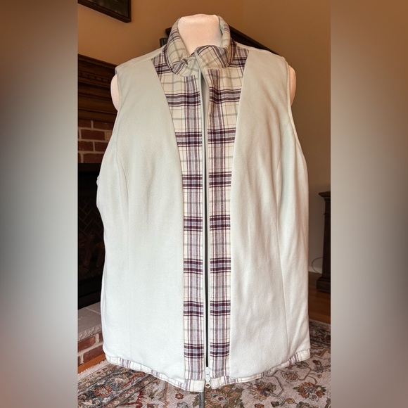 J Jill Brushed Flannel Puffer Vest 4X - Picture 7 of 10